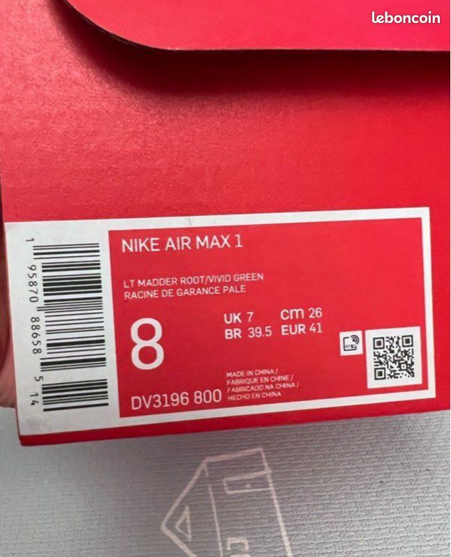 Nike air max 1 lt madder root taille 41 (image 3)
