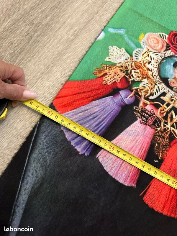 Étole Pashmina Frida Kahlo - Viscose Double Face Imprimée - Multicolore - Neuf Avec étiquettes