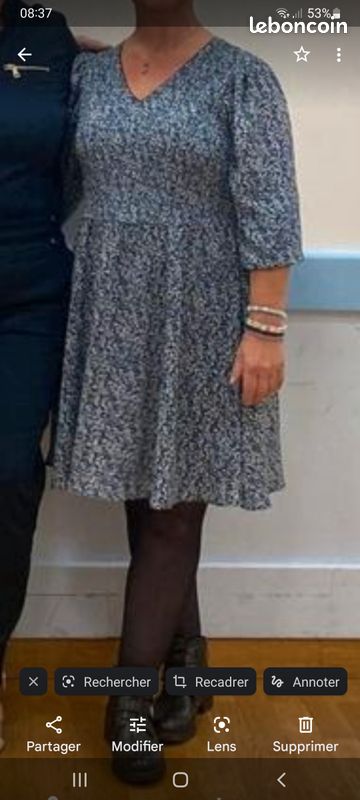 Robe bleu à fleur (image 2)