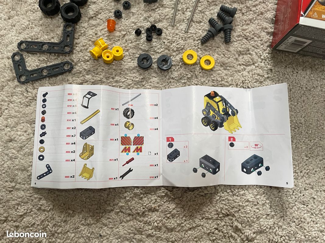 Bulldozer Mecano Junior avec boite, notice et outils (image 3)