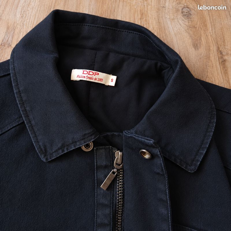 Manteau Court Caban noir/bleu marine Homme Taille S – Zippé Boutons pressions Poches Intérieur matelassé – DDP – Automne / Printemps (Mi-saison) Quotidien / Ville (image 6)