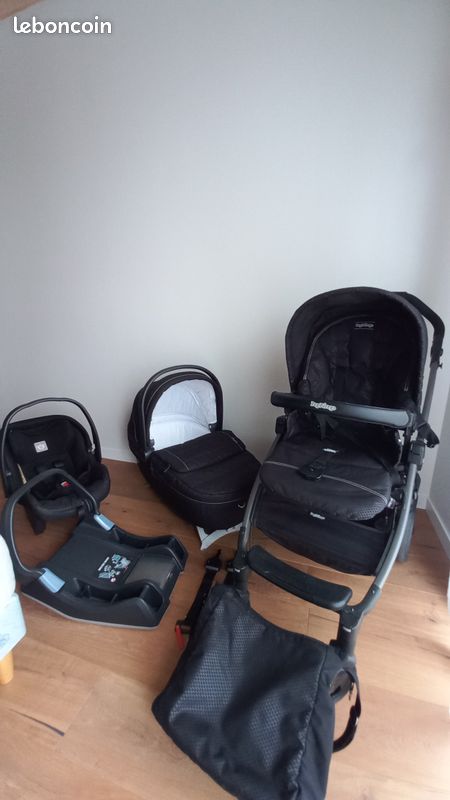 Poussette trio peg perego base siège auto Équipement bébé