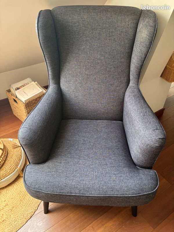 À vendre fauteuil salon en tissu gris anthracite (image 5)