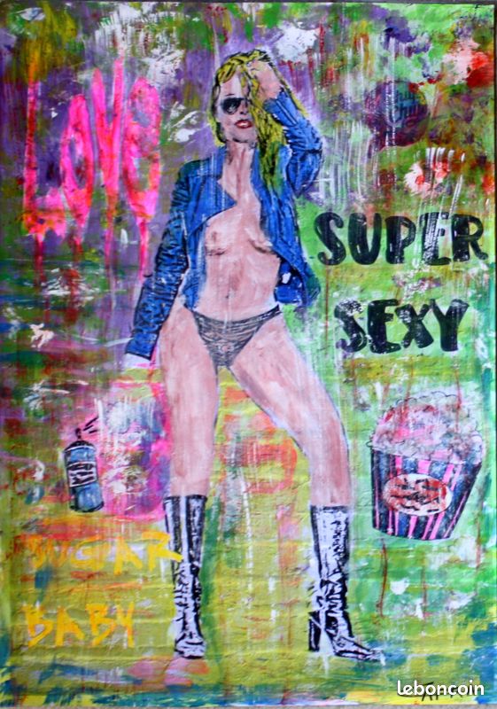 Peinture originale Femme sexy street art (image 1)