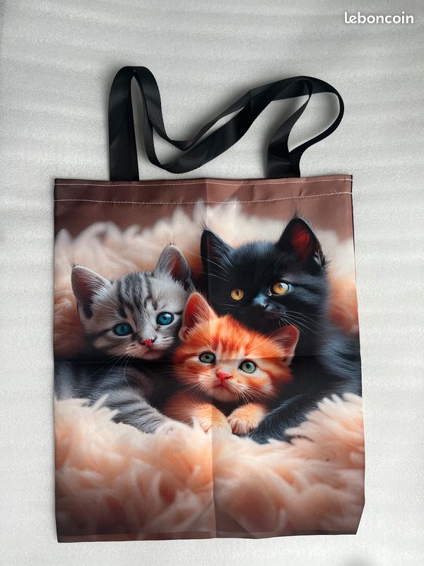 Sac Fourre-tout 100 % Coton Pour Les Amoureux Des Chats Littéraires - France