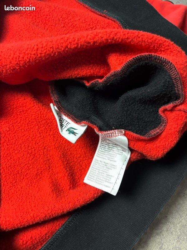 Pull Lacoste sport rouge logo Lacoste manches - L (image 6)