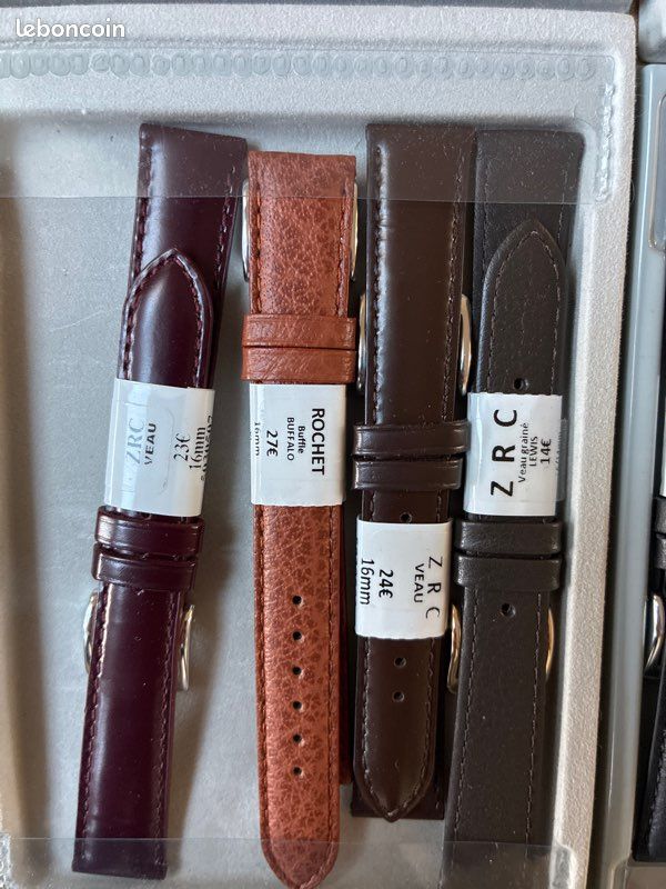 ZRC Bracelet de Montre 12MM cur veau fat man gran allgator marron