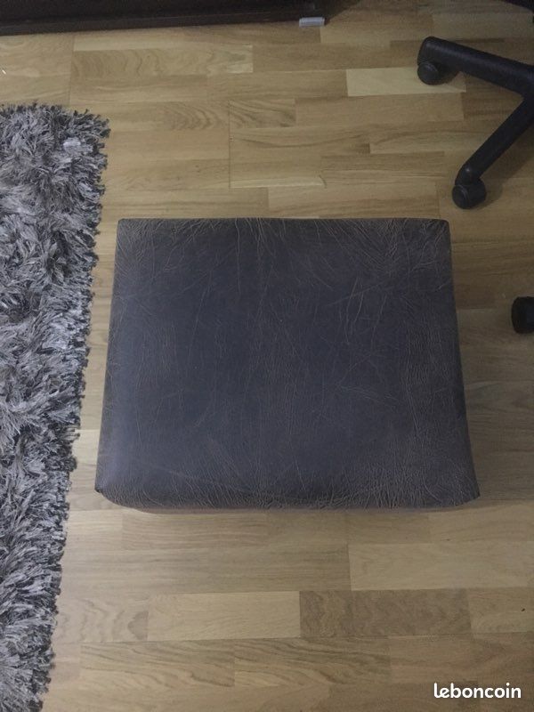 Petit pouf marron (image 2)