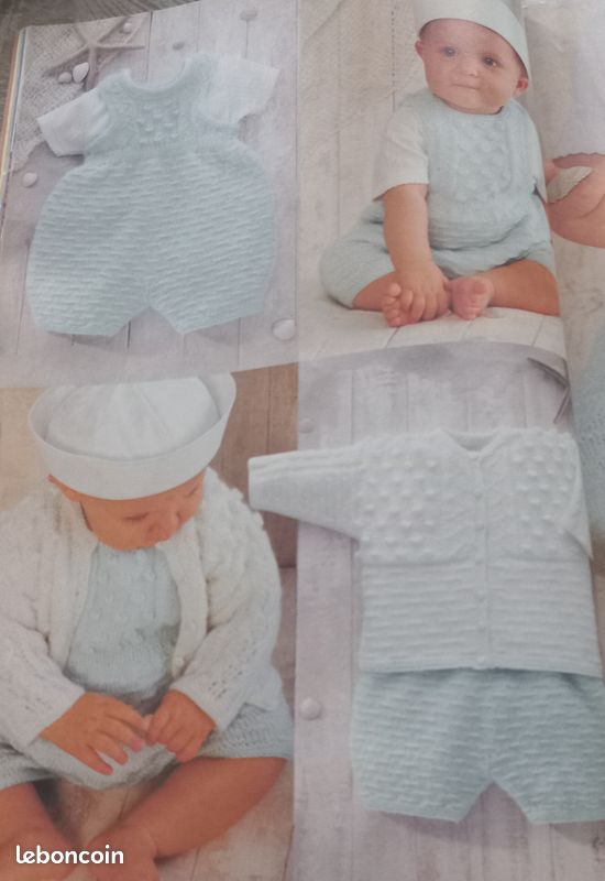CATALOGUE TRICOT PHILDAR n°246 BEBE LAYETTE PRINTEMPS ETE 1994 (image 5)