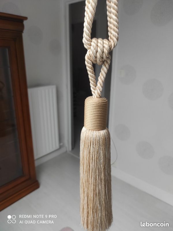 Embrasse rideaux grande taille beige (image 1)