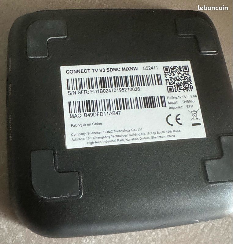 Télécommande SFR Connect TV3 - Compatible Connect TV 2 Et TV3, Bluetooth/vocale, Neuve