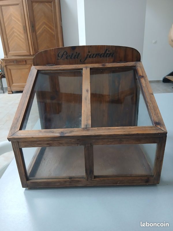 Petite Serre d'Intérieur en Bois Vintage - Déco / Plantes / Semis (image 1)