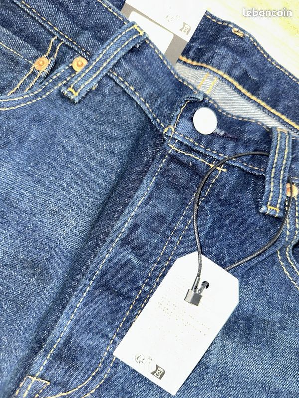 Jean Levi’s 501 Original Homme W32 L32 Bleu Stretch – Neuf avec Étiquettes (image 3)