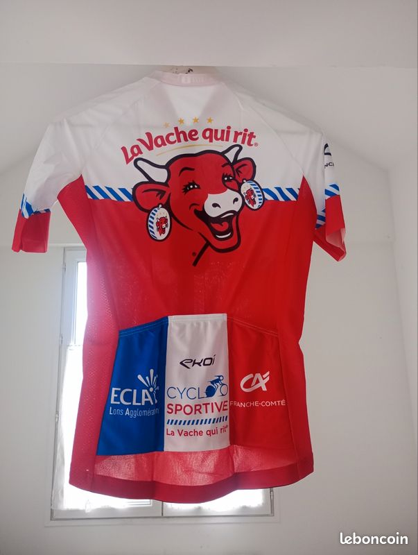 Maillot Cycliste Ekoï Manches Longues - Noir/Rouge - Taille XS - Occasion TB État