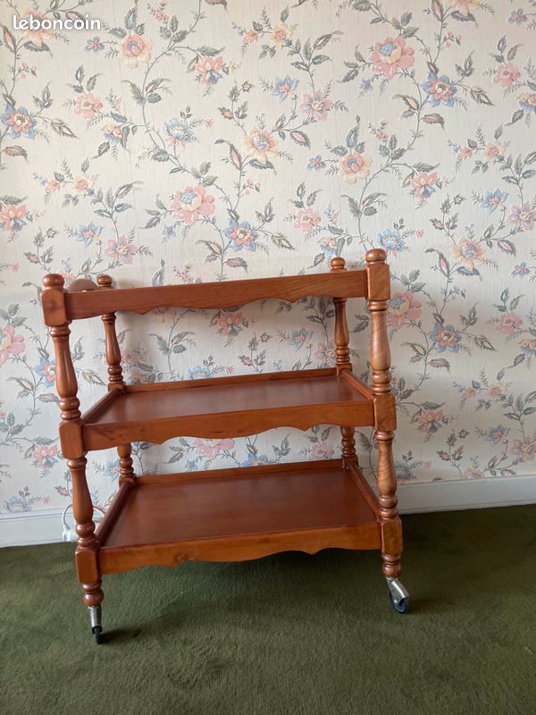 Desserte en bois merisier vintage très bon état (image 2)