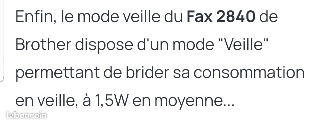 Fax imprimante copieur scanner multifonction / brother fax-2840 (image 5)