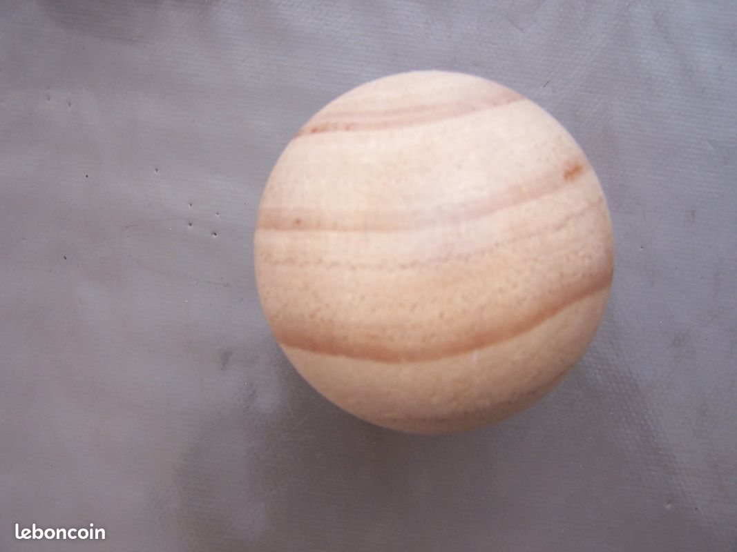 Champignon décoratif en bois clair brut (image 5)