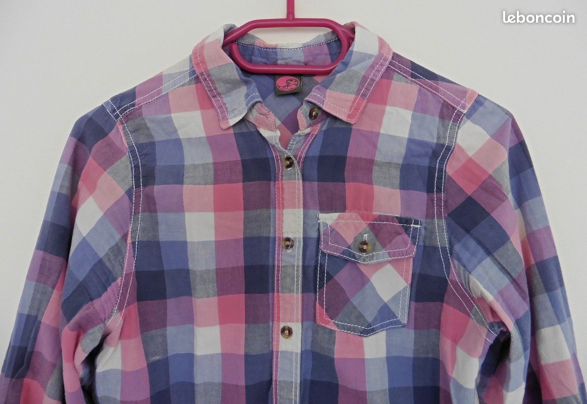 Chemise a carreaux multicolore. Bilook. 16 ans (image 2)