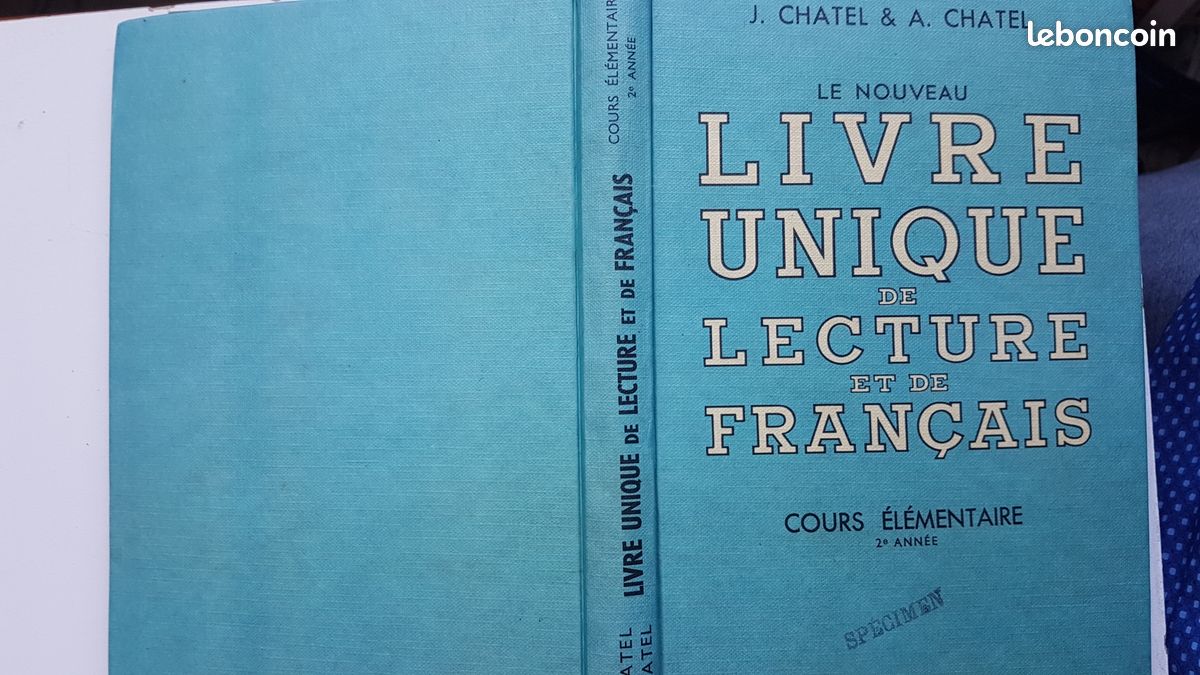 "Livre unique de lecture et de français" CE2 Chatel 1956 Neuf (image 5)