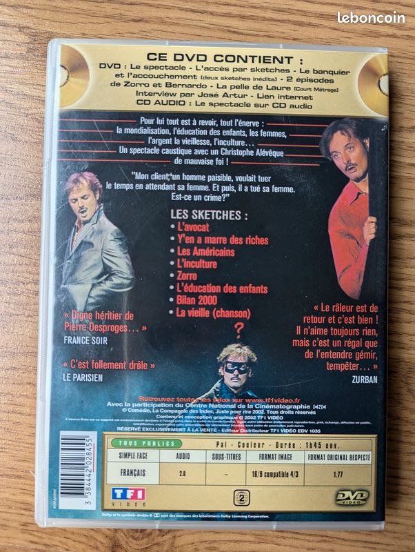 DVD spectacle humoristique Christophe Alévêque (image 2)