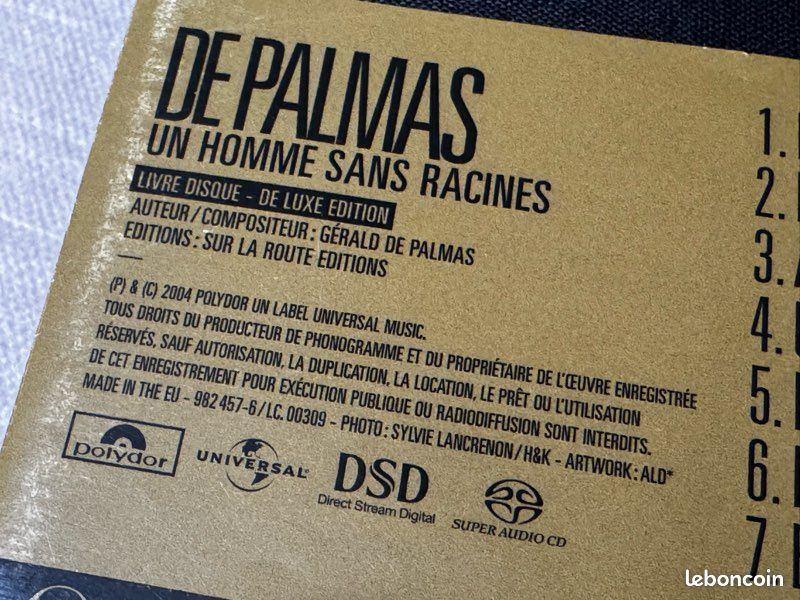 SACD De Palmas* – Un Homme Sans Racines - Super Audio CD (image 5)
