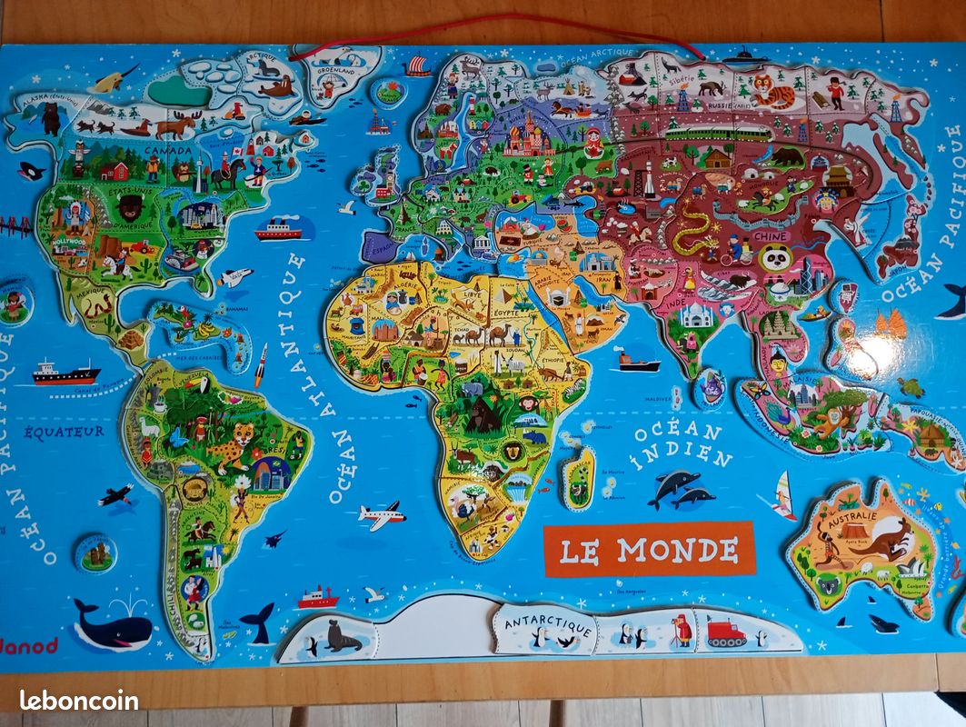 Carte du monde puzzle janod (image 1)