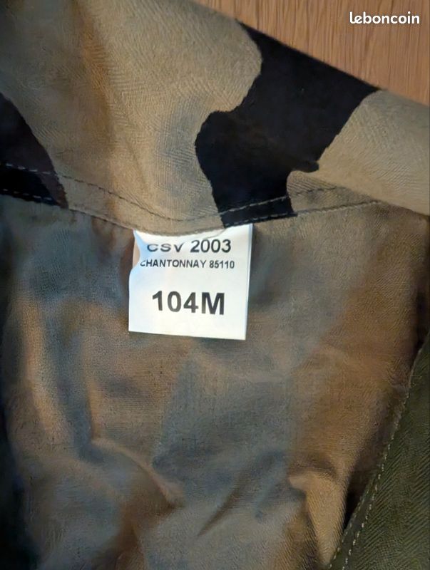 Combinaison militaire camouflée - Parachutiste - tenue de saut - camouflage (image 3)