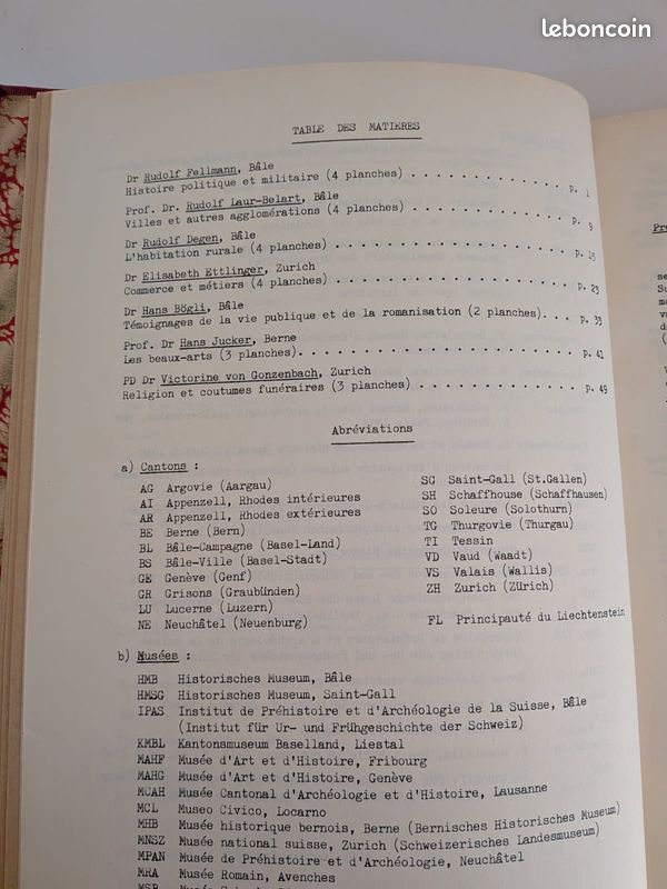 L'EPOQUE ROMAINE EN SUISSE, Cahier 4 dans Répertoire de Préhistoire et d'Archéologie de la SUISSE, 1962 (image 4)