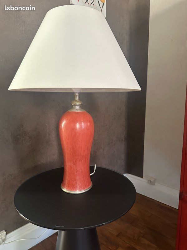 Lampe de table pied tadelakt (image 1)