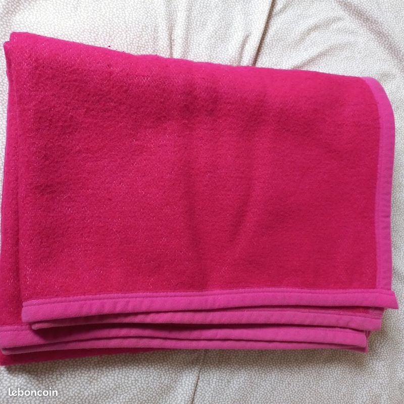Couverture en laine vintage/couverture rose/jeté doux/décor