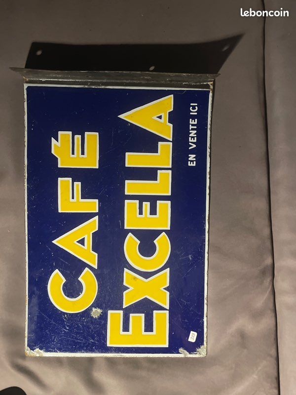 Plaque Émaillée Café Excella- Double Face (image 1)