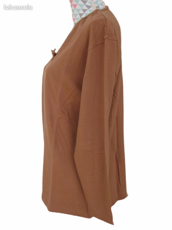 Tee-shirt marron en coton Neuf (image 3)