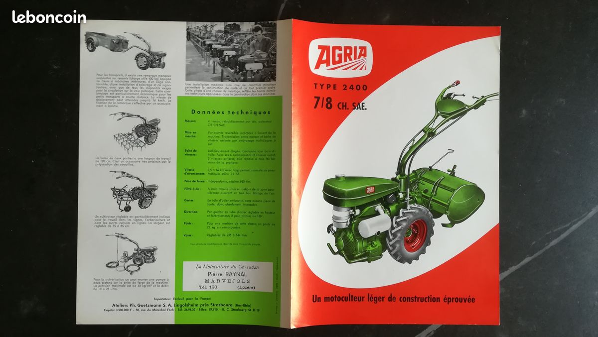 Prospectus motoculteur Agria (image 1)