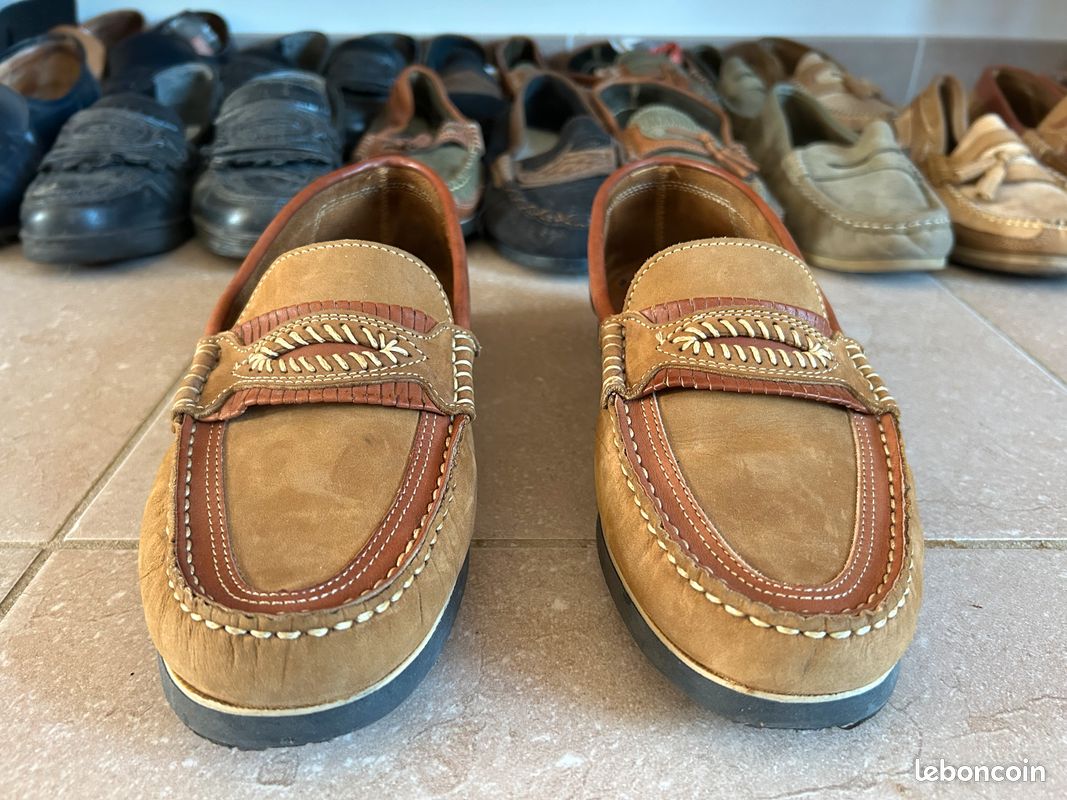 444 Mocassins en cuir marron : Buggy. Taille 43. Très très bon état. (016) (image 10)