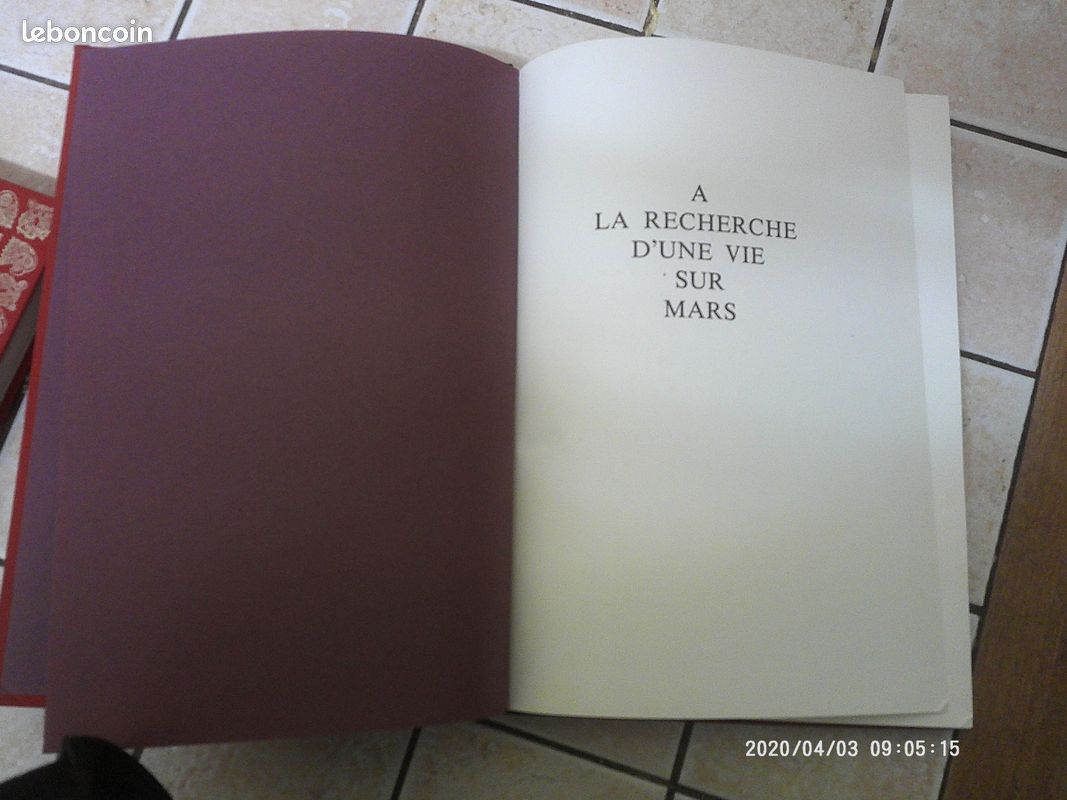 Livre : A LA RECHERCHE d'UNE VIE SUR MARS (jjgl) (image 3)