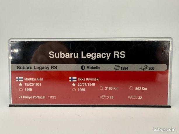 Altaya rallye portugal 1993 subaru legacy rs markku alén-likka kivimäki neuf - Collection