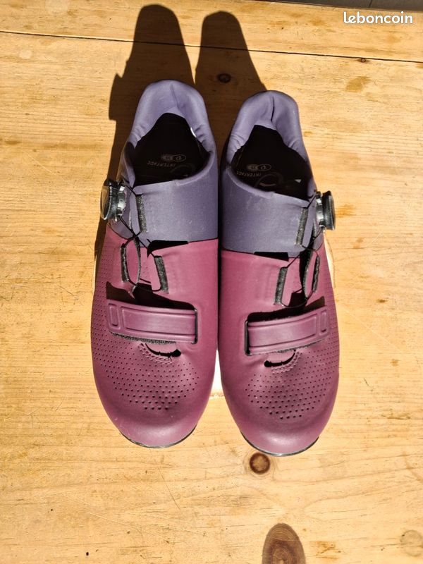 Chaussures de vélo pour homme - Rouge - Route et VTT avec velcro