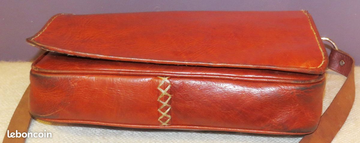 Sacs en bandouliere en cuir 100% vintage (image 8)