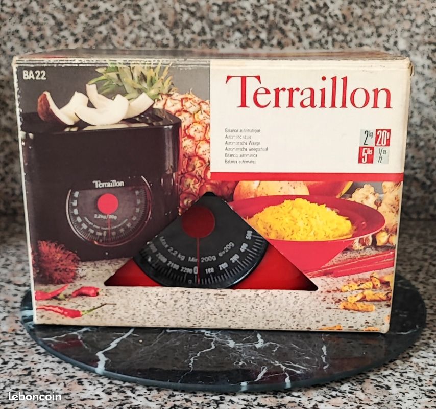 Balance De Cuisine Terraillon – Vintage Rouge – 5 Kg – Made In France – Années 70/80