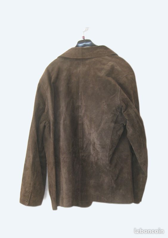 Blouson croute de cuir marron taille xl Vêtements