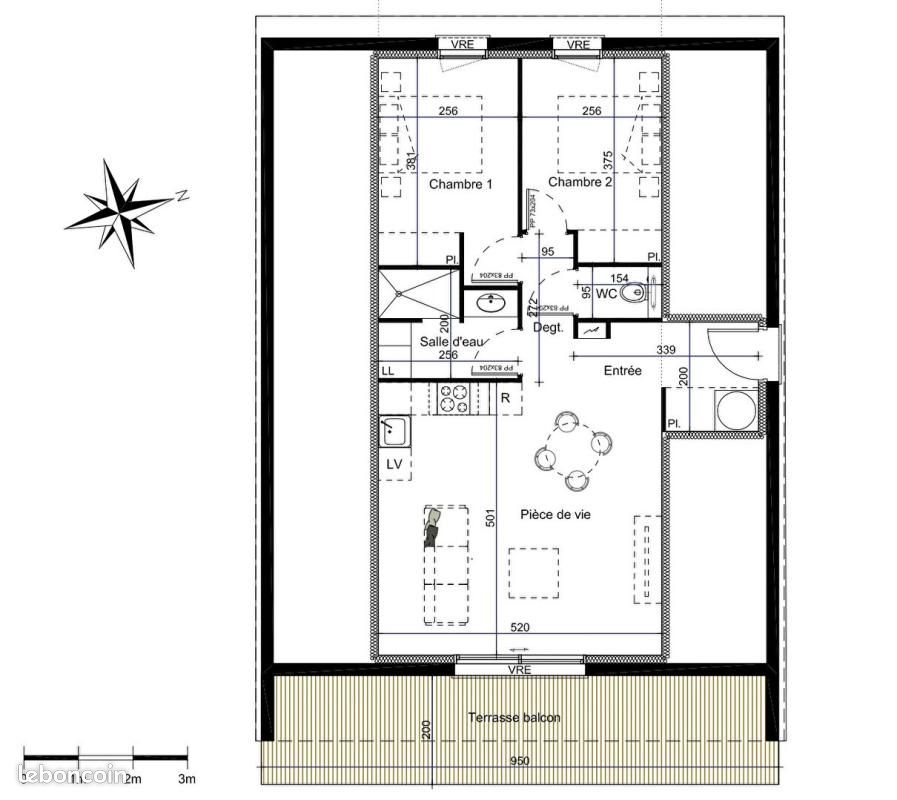 Appartement 3 pièces 59 m² · à Argelès-Gazost · 59 m² · 222 000 €