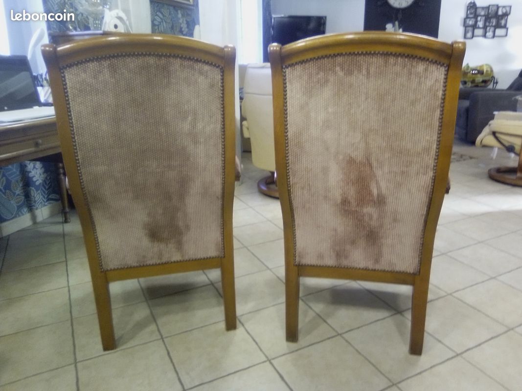 Fauteuil voltaire (6) En bois hêtre fait par un ébéniste vendu 50au détails (image 2)