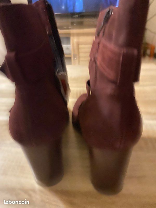 Bottines cuir et daim (image 4)