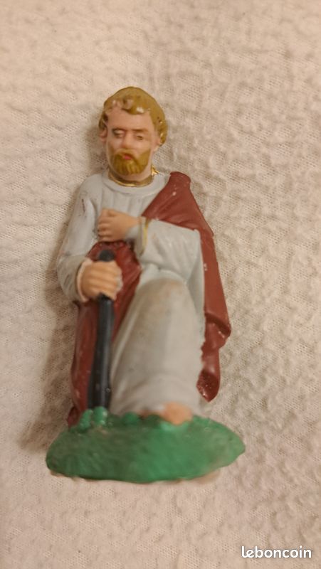 Ancien Santon Devineau - Joseph Taille 3 - Crèche Provençale - Figurine
