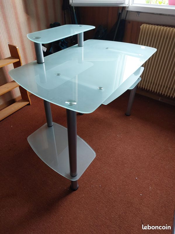 Bureau en verre informatique (image 2)
