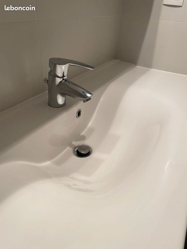 Ensemble meuble salle de bains + vasque + meuble haut + robinetterie (image 3)