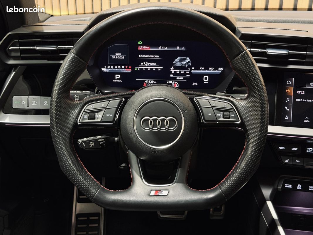 AUDI S3 SPORTBACK Quattro 2.0 310 S-tronic 8Y IMMAT FRANCE SUPERBE CONFIGURATION TOIT OUVRANT (image 27)