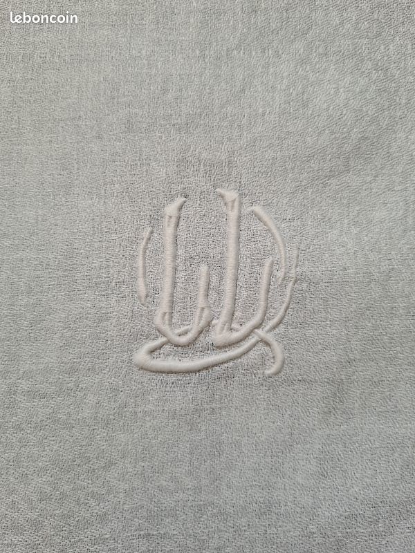 Essuie-mains vintage avec monogramme LL (image 1)