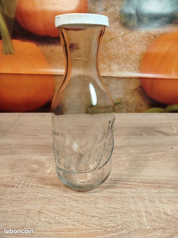 Porte-bidon Vintage Années 90 - Aluminium - Peinture éclaboussures Orange Sur Blanc
