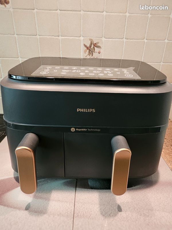 Friteuse sans huile Philips NA352/00 Airfryer 9L noir double panier (image 1)